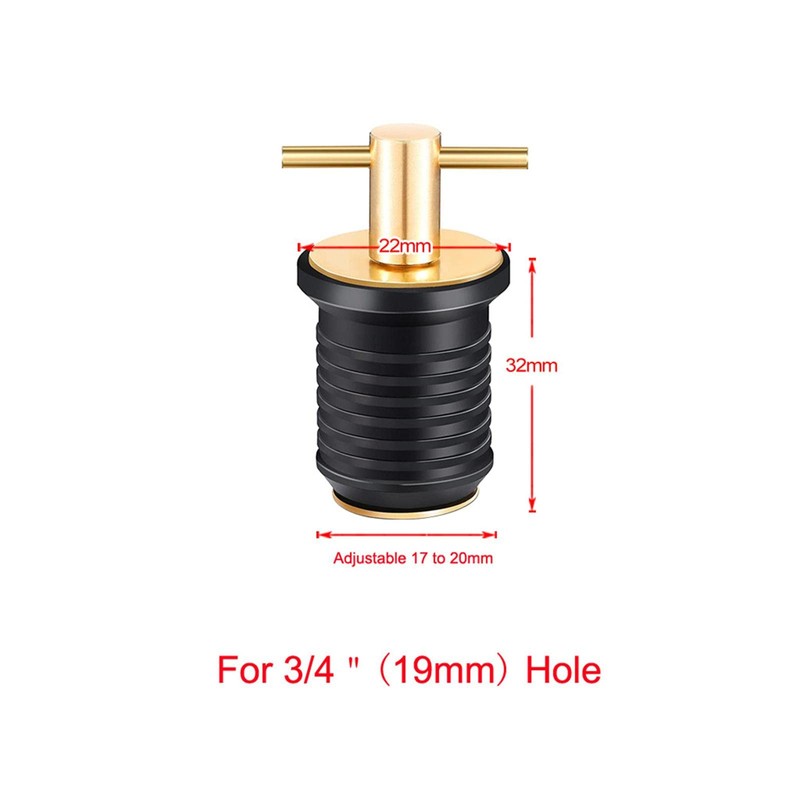 MagiDeal Marine Boat Drain Plug 3/4' or 1-1/4' Drain Stopper