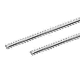 Skweawert M8 x 1.25mm x 400mm Fully Threaded Rod 304 Stainless Steel Long All Threaded Screw Bar Studs Right Hand Threads for Anchor Bolts Clamps Hangers (Pack of 2)