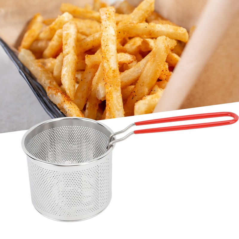 304 Stainless Steel French Fries Basket Multifunctional High Temperature Resistant