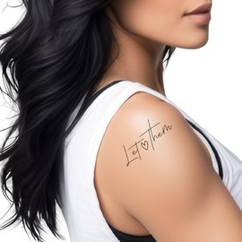 Let Them Temporary Tattoos - 2" inch width - Let Them and Focus on You - USA Made (6-Pack)