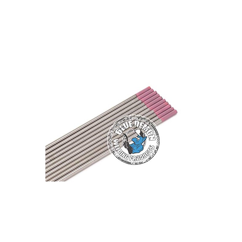 Blue Demon Welding Tungsten Electrodes, Rare Earth Blend, PINK, EWG,
