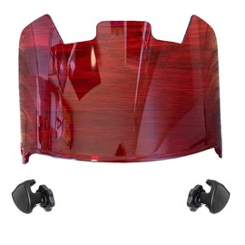 Red Clear Premium Football Helmet Visor Eye Shield w/Fast Release Clips for Full Size Helmets Fits Adult & Youth