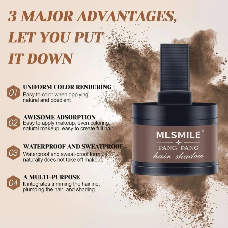 Polvo De Maquillaje De Fibra Capilar Cubre Raíz De Cabello