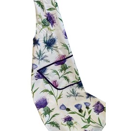 Samuel Lamont Scotish Thistles Cotton Apron, Adjustable Neck Straps, 24" W x 34" L