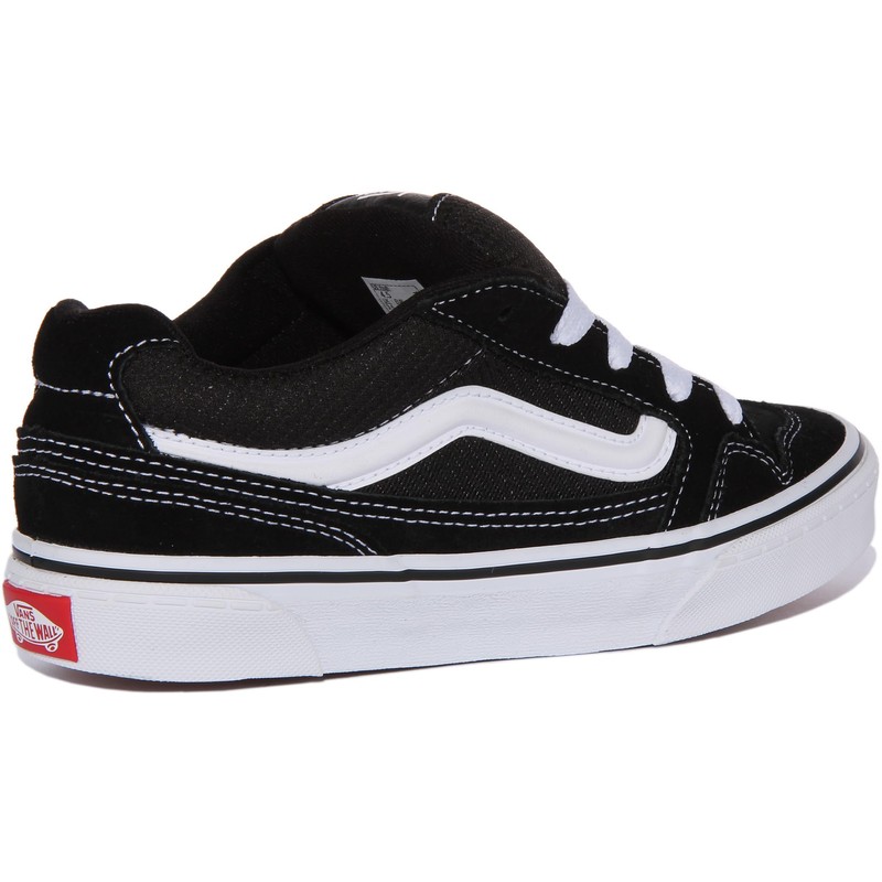 Vans Unisex Children's Caldrone Trainers, Suede Mesh Black White