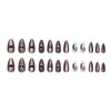 Mkwntg 24Pcs Heart Bling Press on Nails Medium Almond Fake