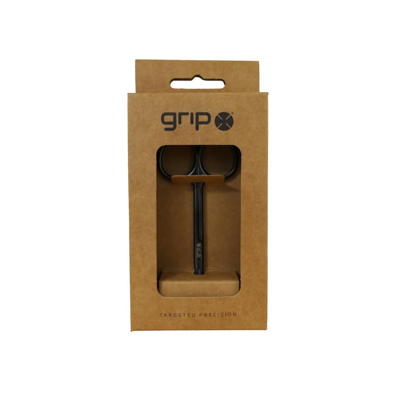 Grip Precision Scissor Matte Black - Professional Stainless Steel Beauty
