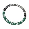38mm Diameter GMT Watch Bezel Insert Ring Black Green Base