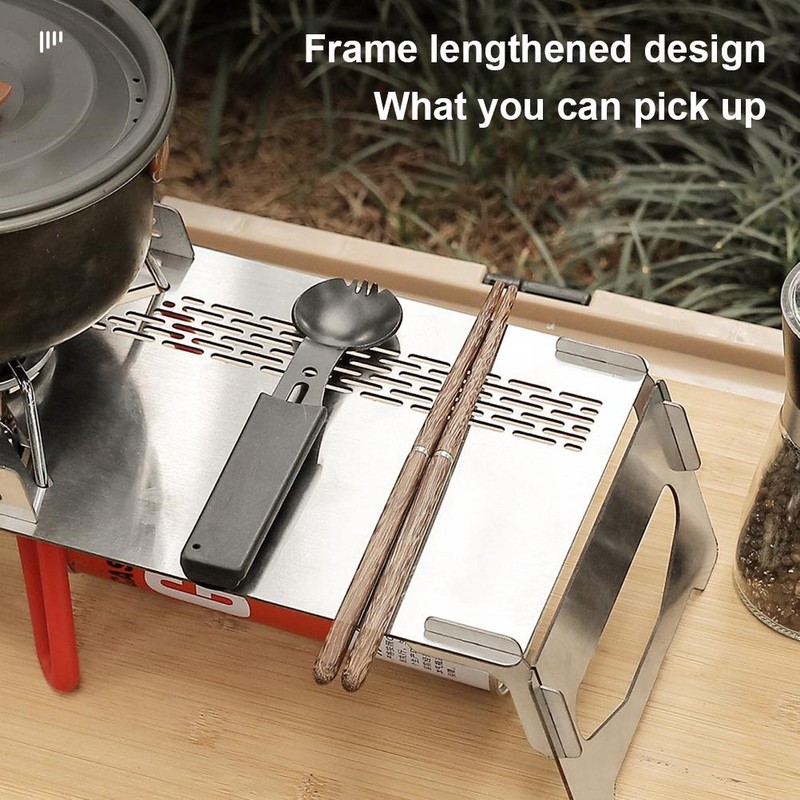 Portable Camping Table Heat Shield Gas Stove Stand Windshield Camping