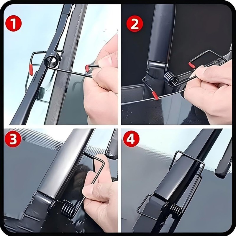 Windshield Wiper Arm Pressure Spring Booster, 4PCS Wiper Arm Pressure
