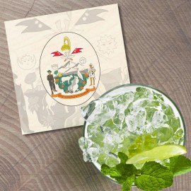 Unbranded Nepal Coat Of Arms 4'' X 4'' Square Wooden Coaster