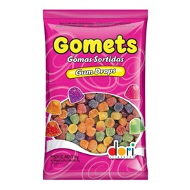 Dori Gomets Assorted Fruit Flavoured Gum Drops Bala De Goma Sortida Caramelo Gomoso Jujuba - 500g
