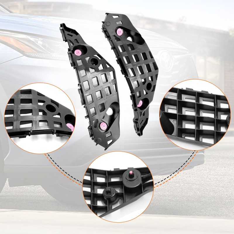 Yumzeco 2PCS Fit For Toyota Highlander Front Bumper Brackets 2020