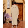 YAOHUOLE Mens Long Sleeve Kaftan Side Split Men Kaftan Long