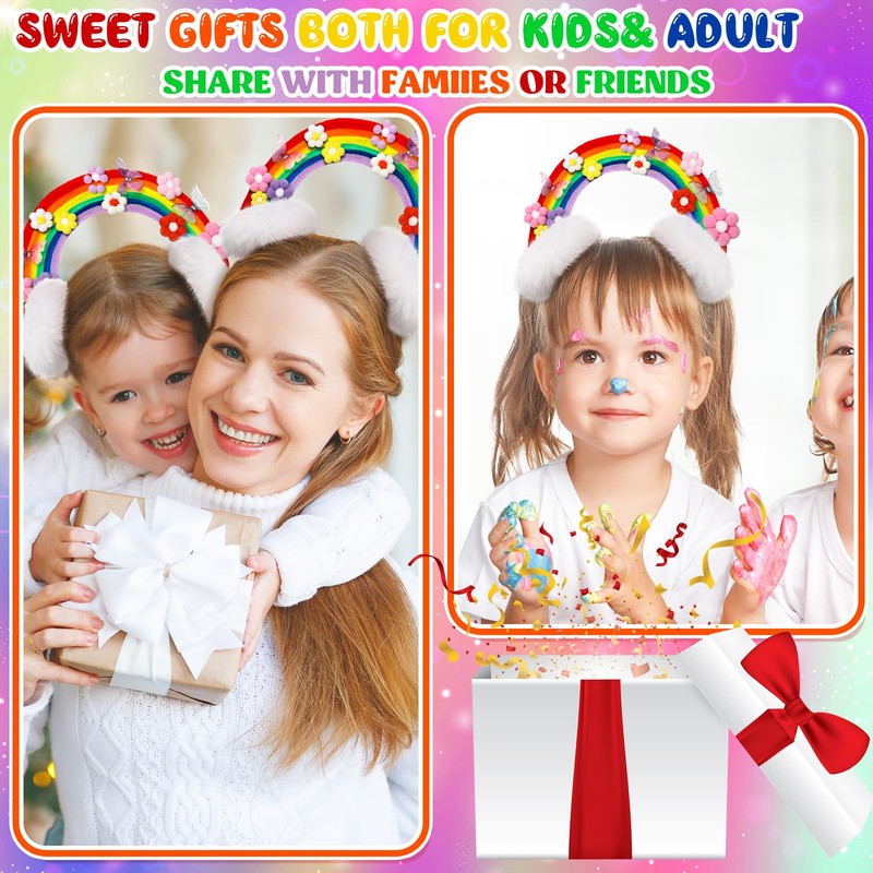 Rainbow Butterfly Flower Hair Clip Kit Crazy Hair Day