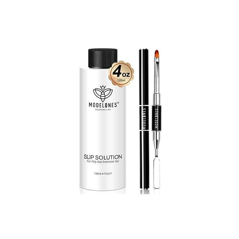 Modelones Polygel Slip Solution Kit 120 ml with Dual-Ended Nail