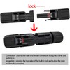 JUTOSU Solar Panel Cable Connector MC4 Connector Male / Female