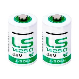 LS14250 (2-Pack) 1/2 AA 3.6v PLC Automatic Industrial Control Equipment NC Machine Meter Gas Meter Probe Lithium Battery LS 14250 (2-Pack)