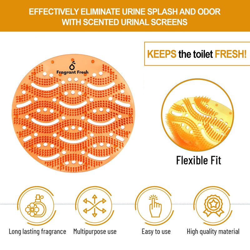 Urinal Screen Deodorizer (50Pack) Anti Splash Long Lasting Fragrance Urinal