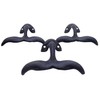 Navy Blue Whale Tail Cast Iron Wall Hooks, Wall Mounted