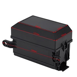 ECM0034whs25.59 Caja de Relé de Fusibles de 12 Ranuras, Soporte para Caja de Relé de Fusibles Keenso para uso Automotriz y Marino, Automóvil, SUV, Camioneta Todoterreno Relés