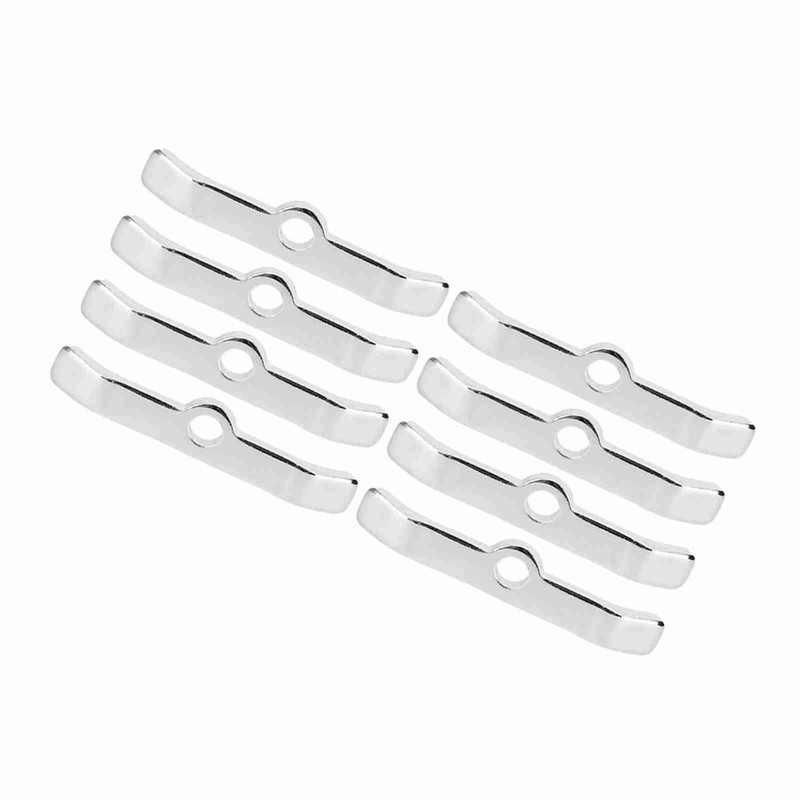 8pcs Chrome Valve Cover Hold-Down Tabs Spreader Bars Fit for