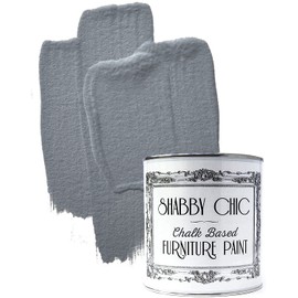 Shabby Chic Chalk Furniture Paint: Luxurious Chalk Finish Craft Paint for Home Decor, DIY, Wood Cabinets - All-in-One Paints with Rustic Matte Finish [Pebble Grey] - (8.5 oz Covers 32 sf)