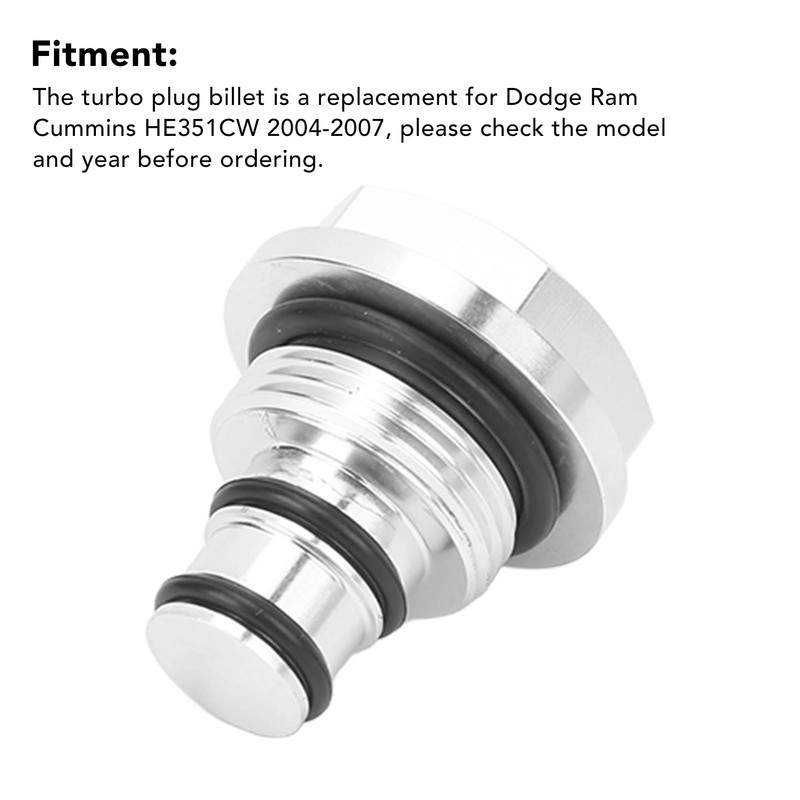 Turbo Solenoid Plug BWD 012 Aluminium Engine Valve Plug Billet