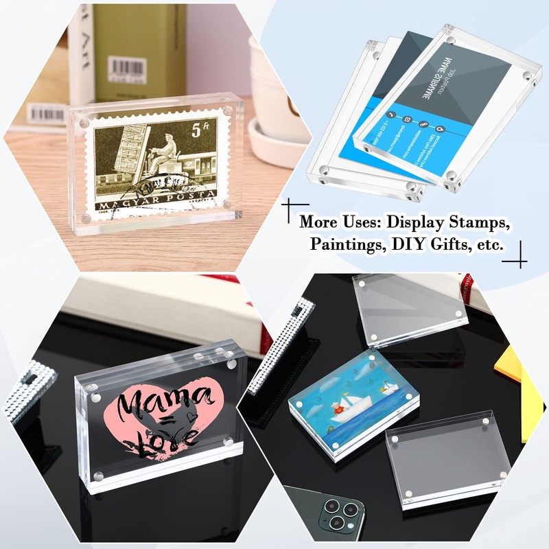Xuhal Acrylic Business Card Frame 2.5 x 3.5 inch Clear