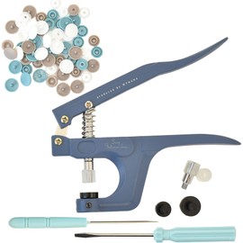 MYmama Handy Press Set, Trial, Plastic Snaps, 3 Colors, 15 Pairs, Handpress, Handicraft, Snap, Buttons