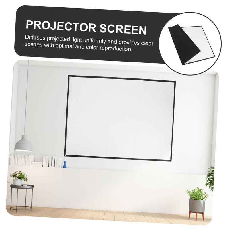 FELTECHELECTR 1pc Projection Screen Portable Screen Projector Screen Projector Curtain