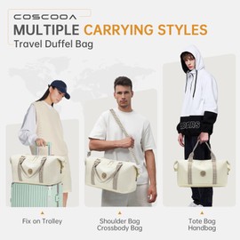 COSCOOA Carry On Travel Duffel Bag,United Airlines Personal Item Bag 17x10x9 inch,Flight Approved Underseat Travel Luggage Bag,Expandable Weekender Overnight Tote Bag