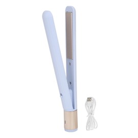 Mini Flat Iron 2 in 1 Hair Straightener USB Adjustable Temperature Small Hair Straightener Curler Portable Travel Flat Iron for Dormitory Violet