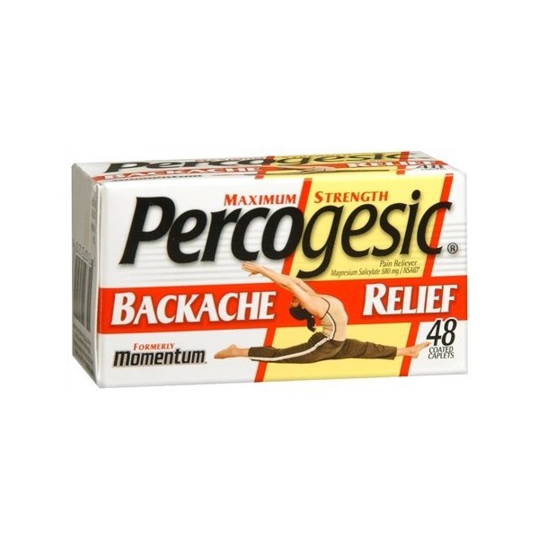Percogesic Maximum Strength, Backache Relief Caplets - 48ct by Percogesic