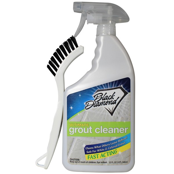 Black Diamond Stoneworks Ultimate Grout Cleaner for Tile Floors Blasts Away Years of Dirt and Grime Making Cleaning Easy. Heavy Duty Spray Cleaning Solution. Safe for Colored Grout and Natural Stone
