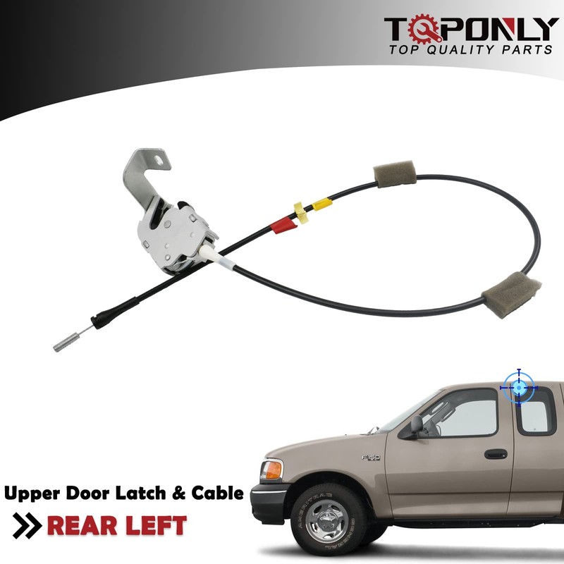 TQPONLY Left Rear Door Latch,Compatible with 1997-2004 Ford F250 F150