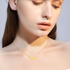 AFSTALR Birthday Year Necklace Women Gold Pendant Jewellry Birthday Gifts Custom Year 2006 Gold