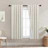 Mrs.Naturall Short Window Curtains for Bathroom,Linen Textured Blackout Cafe Curtains