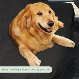 Elegant Comfort Premium Back Seat Car Protector for Pets, Luxury Micro Suede Car Seat Cover, Waterproof and Durable, Bench Seat Cover Suited for Heavy Duty Use for Cars, Trucks and SUVs, Black