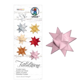 Ursus 3210029 Paper Strips for Froebel Stars, Dusky Pink, Made of Coloured Drawing Paper 130 g/m², Approx. 1.5 x 50 cm, 80 Strips for Approx. 20 Stars, Craft Classics for Christmas Time
