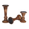 Hand Crafted Decorative Wooden Candle Holder Stand Siren Shape, Candelabra,