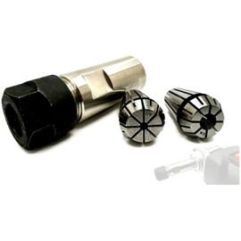 SuperGrindz 5/8”-11 Thread Angle Grinder Extension Shaft Set, Grinder Adapter with 1/4” & 1/8” Collets, Rotary Tool Conversion for Metalworking Woodworking, Fits 5/8-11 Threaded Angle Grinders