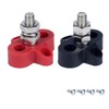 JIQI 2Pcs Bus Bar Terminal Block 5/16" Single Stud Battery