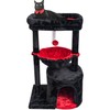 SYANDLVY Gothic Cat Tree with Coffin Bed for Indoor Cats,