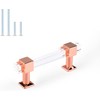 Orger 10 Pack Rose Gold Cabinet Handles 3-1/2 Inch Hole