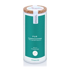 Vitamin B3 Pure (100 mg Daily = 625% NRV), High Dose Niacin (Nicotinamide). 290 Vegan Capsules, Handmade in the German Desired Capsule Manufactory