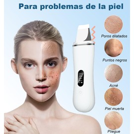 Lumbor37 Limpiador Facial Ultrasónico, Skin Scrubber Facial, Cepillos Faciales, Depurador facial de Poros para Eliminación de Espinillas y Rostro