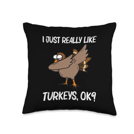 Cool Turkey Design For Men Women Forest Wild Animal Lovers Throw Pillow