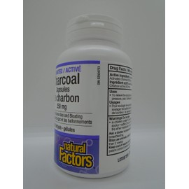 Natural Factors Activated Charcoal Capsules - Premium quality, highly absorbant softgels, easy to swallow. 250 mg per serving / 90 capsules. Unique formula used for detoxification, cleansing, and alleviating gas, pain, fullness, and bloating. For adults 