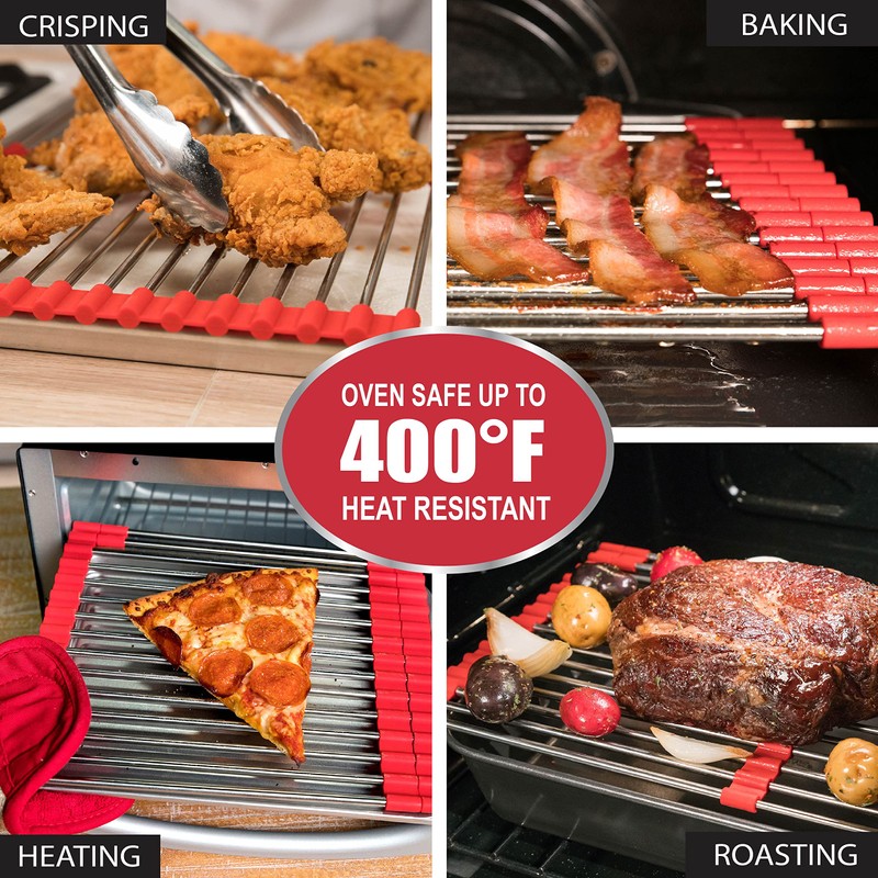 Total Rack, Expands 10" to 21", 10-Inch-Wide Multipurpose Over-Sink Dish-Drying